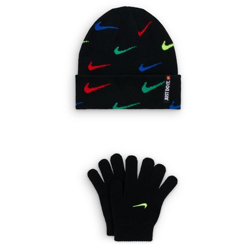Ensemble Bonnet Et Gants Nike Swoosh Repeat Pour Ado - Noir