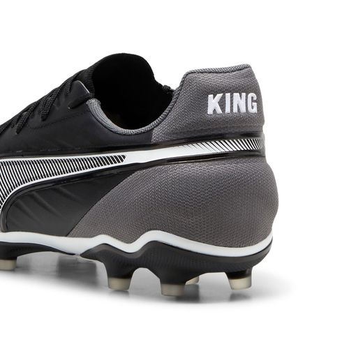 Puma Chaussures De Football King Match Fg/Ag Unisexe, Chaussures, Noir/Blanc/Cool Dark Gris, 46.5