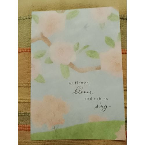 Carte Postale Colorée Est "As Flowers Bloom And Robins Sing "Années 2000.