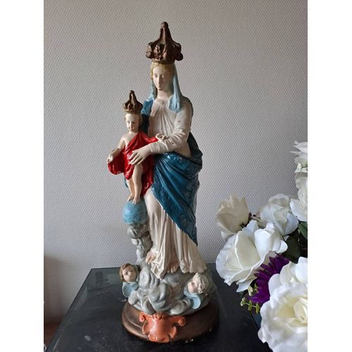 Statue Notre-Dame des Victoires. 46 cm. Ancien. Vintage.