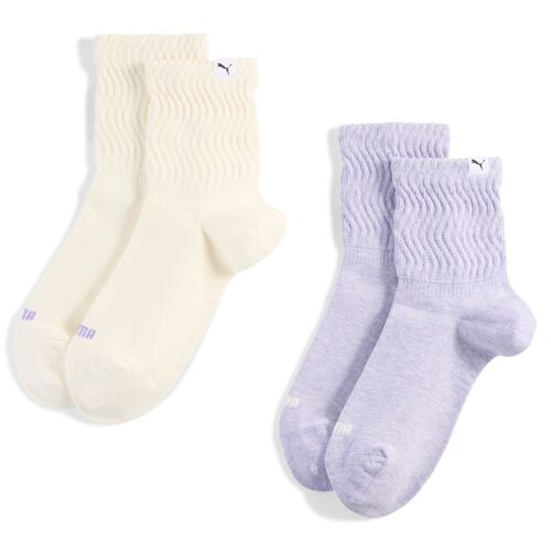 Puma Chaussettes Courtes Zigzag Femme (Lot De 2), Vêtements, Violet/Blanc, 35-38