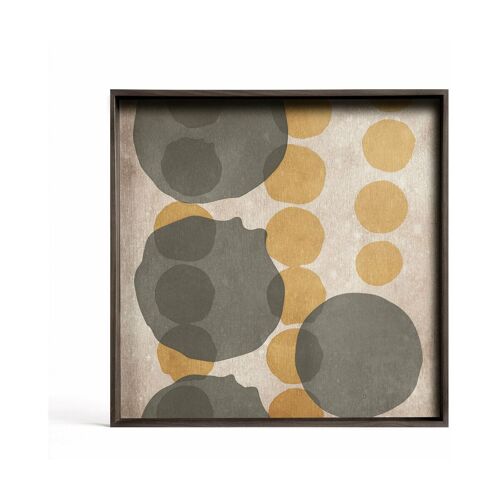 Plateau En Verre Layered Dots Cannelle 51 X 51 Cm - Ethnicraft Accessories