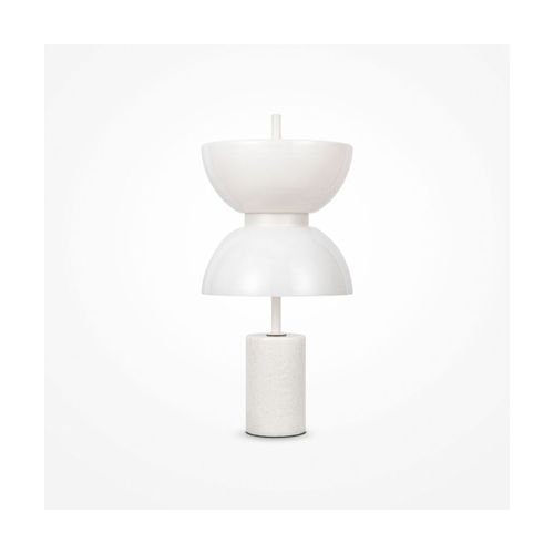 Lampe De Table En Métal Et Marbre Blanc 46x22cm Kyoto - Maytoni