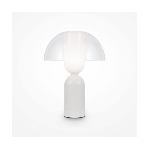 Lampe De Table En Verre Et Métal Blanc 24,5x30cm Memory - Maytoni