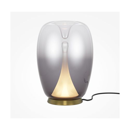 Lampe De Table Globe En Verre Fumé Et Aluminium Doré 20x27,2cm Splash - Maytoni