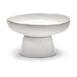 Assiette Creuse Sur Pied En Grès Blanc Cassé 31cm La Mère - Serax