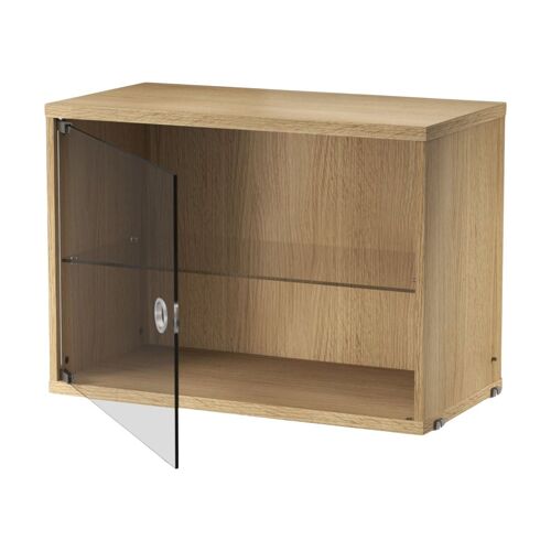 Caisson En Chêne Et Porte Vitrée 58x42x30cm String System - String Furniture