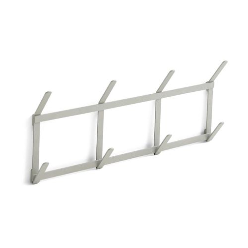 Porte-manteaux murale en acier gris métalisé 49,5x5,5x22cm Tape - Hay
