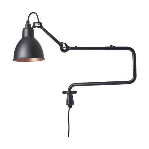 Applique Murale Réflecteur Acier Noir Intérieur Cuivre Gras 303 - Dcw Editions