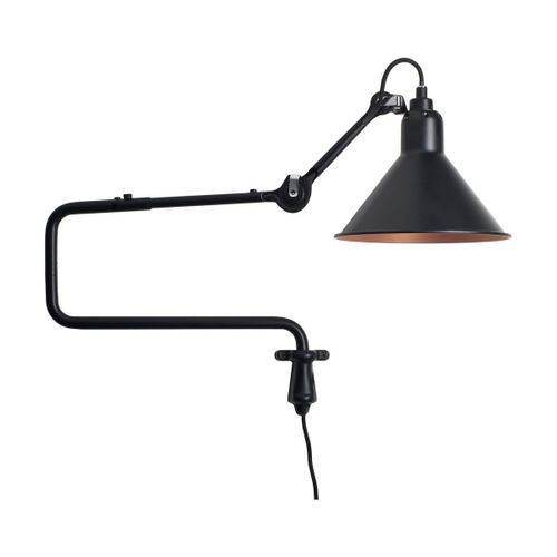 Applique Murale Réflecteur Acier Noir Intérieur Cuivre Conique Gras 303 - Dcw Edition