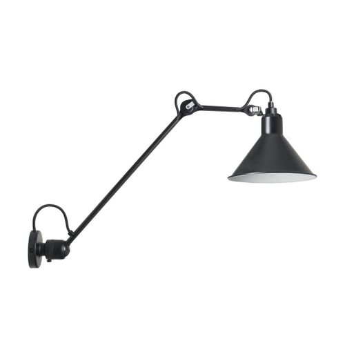Applique Murale En Acier Noir Et Réflécteur Noir Conique Gras 304 L40 - Dcw Editions