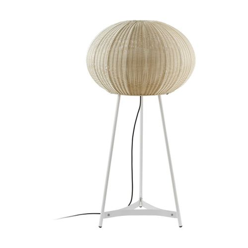 Lampadaire D'extérieur Led Triac En Aluminium Et Abat-Jour Ivoire 133cm Garota P/02 -