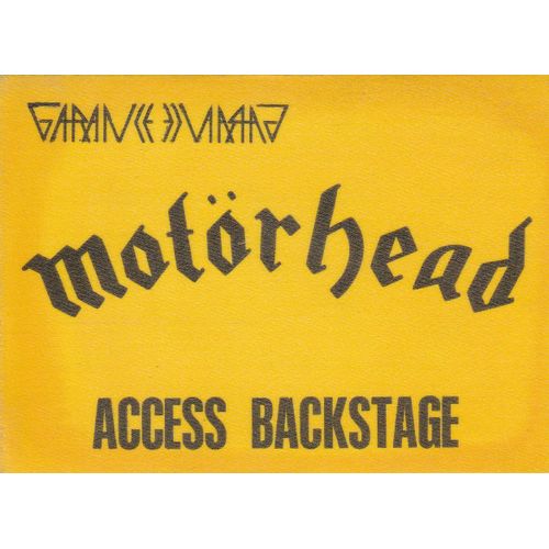 Motörhead: France- Passe Backstage- Paris, France, 'Elysée-Montmartre', 90'S