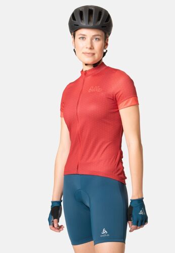 Odlo Maillot Imprimé Essentials Pour Femme, L, Rouge