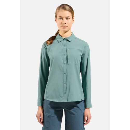 Odlo Chemise De Randonnée À Manches Longues Essentials Pour Femme, M, Green