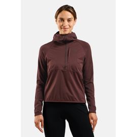 Odlo Pull À Capuche Coupe-Vent Sans Coutures Zeroweight Pro Performance Wool Pour Femme, Xs, Bordeaux