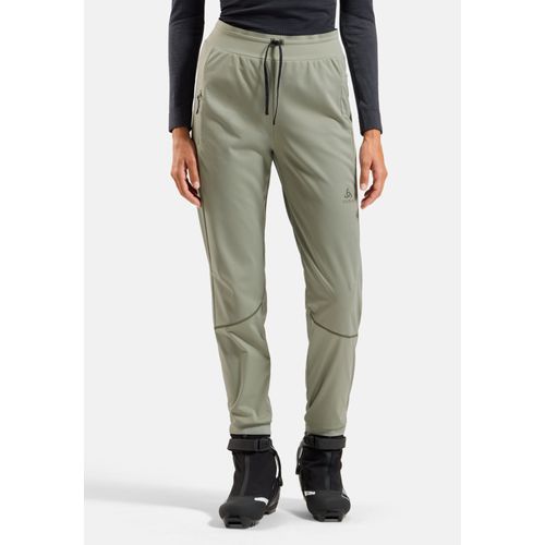 Odlo Pantalon De Ski De Fond Coupe-Vent Zeroweight Elite Pour Femme, S, Gray
