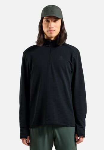 Odlo Pull De Running Semi-Zippé Essentials Thermal Pour Homme, Xl, Black