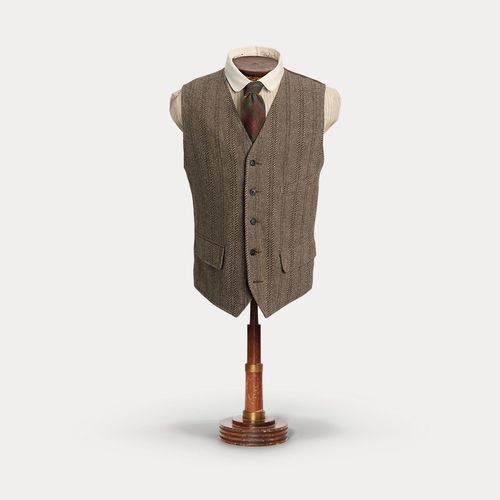 Gilet En Laine Et Coton À Chevrons