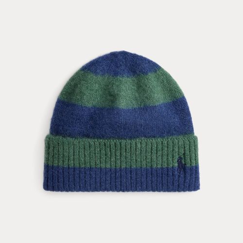 Bonnet Rayé En Laine Grattée