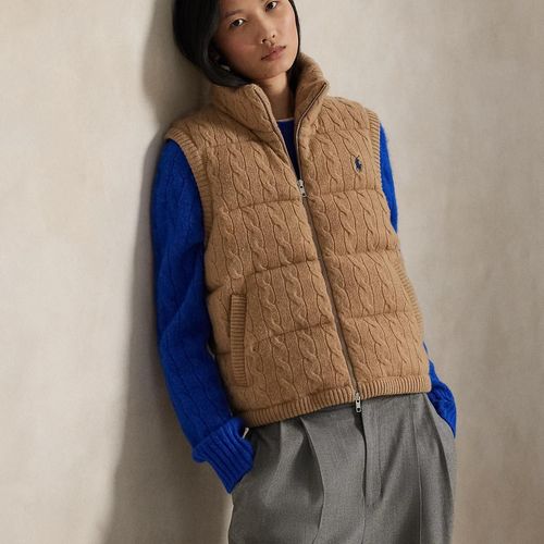 Gilet Matelassé Torsadé Laine-Cachemire