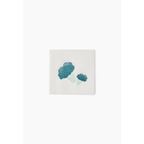 20 Serviettes En Papier Imprimé Brocoli 25x25cm,