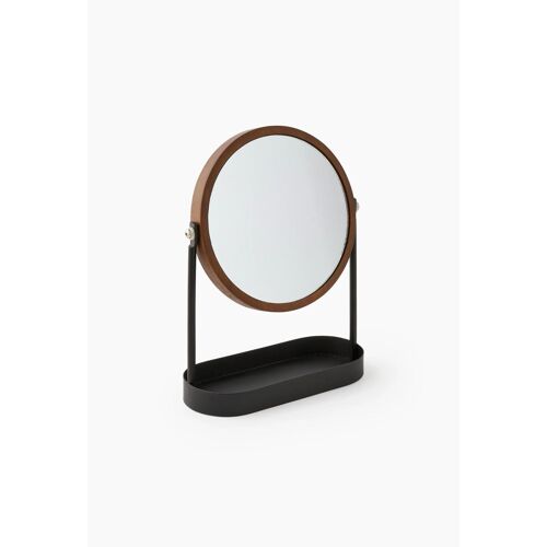 Miroir, 19x8x24,5cm, En Métal Bois Foncé