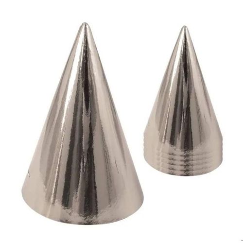 Chapeau Pointu Carton - Lot De 6 - Argent - Ptit Clown - 21800 - Accessoire De Fête