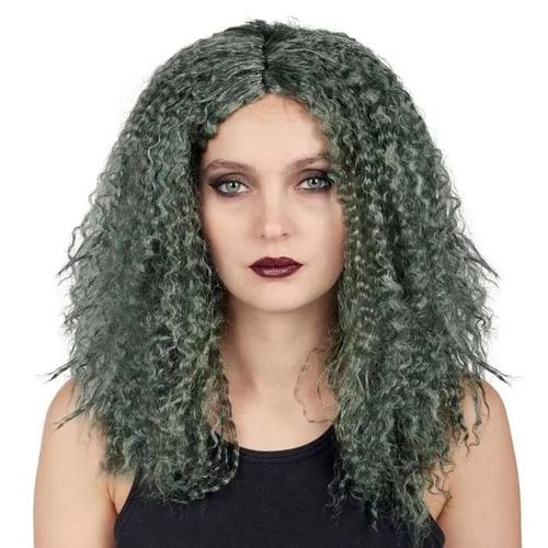 Perruque De Sorcière -Ptit Clown - 22173 - Accessoire Déguisement Carnaval, Halloween, Cosplay, Fête - Vert