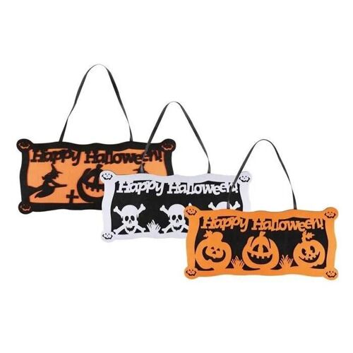 Plaque de porte Halloween - feutrine - modèle aléatoire