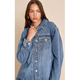 Chemise Oversize En Jean Bleu Foncé, Bleu Foncé