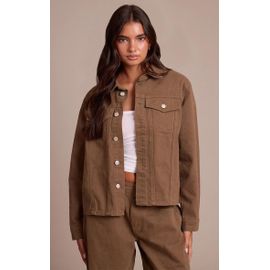Chemise Oversize En Jean Vert Olive, Vert Olive