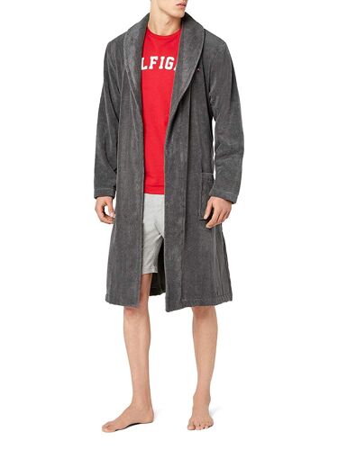 Tommy Hilfiger Peignoir De Bain Foncé Gris Anthracite Taille M