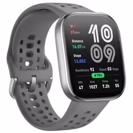 Montre connectée Amazfit Bip 6 Bluetooth Gris avec bracelet en silicone Gris charbon