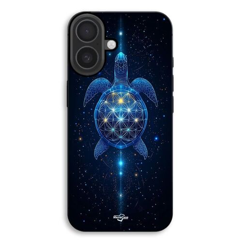 Coque Pour Iphone 17 Tortue Cosmique Sacrée Fleur De Vie
