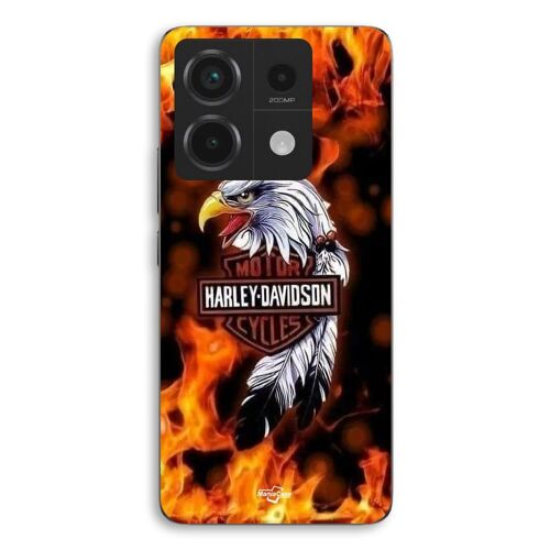 Coque Pour Xiaomi Redmi Note 13 Pro 5g Harley Davidson Aigle Feu Maniacase