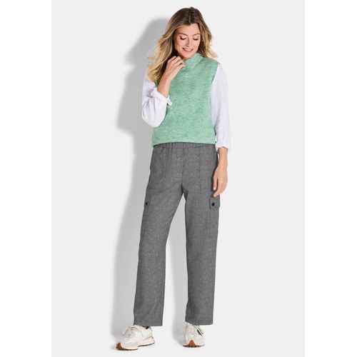 Pantalon Cargo Vera En Jersey De Viscose - Noir / Blanc - Gr. 205 De Goldner Fashion