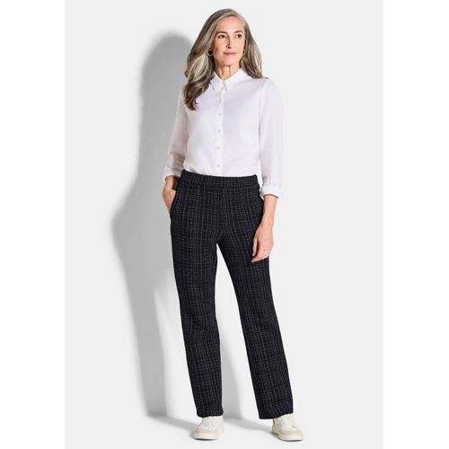 Pantalon En Jersey Vera, Aspect Tweed - Noir / À Motifs - Gr. 215 De Goldner Fashion
