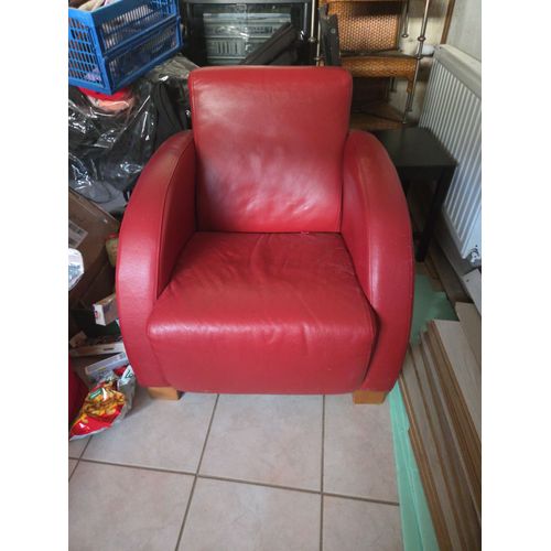 Lot 2 Fauteuils Rouge