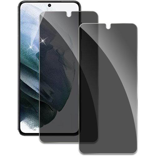 Lot De 2 Protecteurs D'écran En Verre Trempé Confidentialité Pour Samsung Galaxy S21 ¿ Anti-Espion 30° 9h, Anti-Rayures, Ultra-Fin Et Tactile