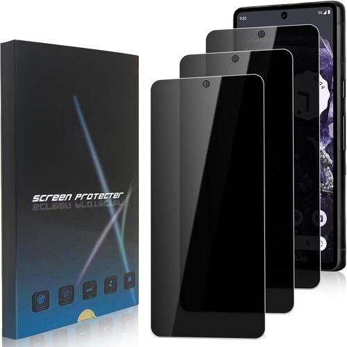 3 Pièces Protection D'écran Anti-Espion Pour Google Pixel 8, Dureté 9h Ultra Résistant Couverture Complète Film En Verre Trempé Protection D'écran Pour Google Pixel 8, Déverrouillage Du Visage