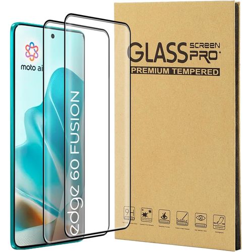 Lot De 2 Protections D'écran En Verre Trempé Pour Motorola Edge 60 Fusion - Dureté 9h, 3d Full Cover Courbé, Ultra Hd, Anti-Rayures, Sans Bulles, Haute Sensibilité