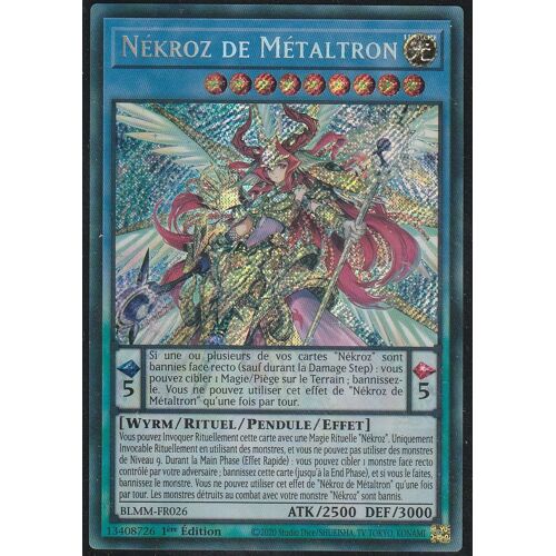 Carte Yu-Gi-Oh - Nékroz De Métaltron - Blmm-Fr026 - Secrète-Rare - Le Tumultes Des Monstres