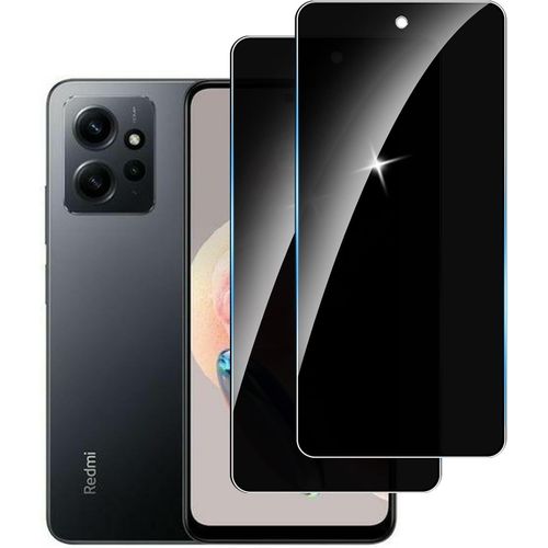 Lot De 2 Verres Trempés Anti-Espion Pour Redmi Note 12 4g - Protection Écran 9h Anti-Rayures, Anti-Bulles, Haute Sensibilité, Compatible Déverrouillage Facial