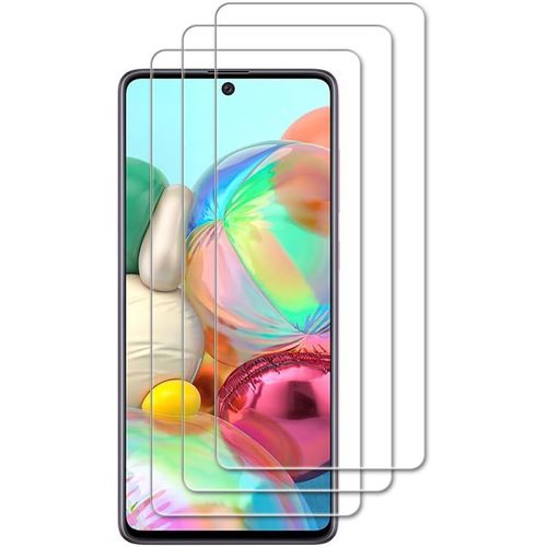 Pack 3 Verres Trempés Pour Samsung Galaxy A71 - 9h Anti-Rayures, Bords 2.5d Arrondis, Haute Sensibilité, Kit De Pose Inclus