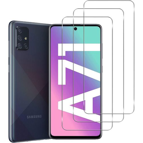 Lot De 3 Protecteurs D¿Écran En Verre Trempé 9h Pour Samsung Galaxy A71 - Anti-Rayures, Anti-Traces, Ultra Clair Hd, Sensibilité Tactile Préservée