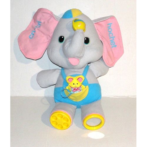 peluche éléphant busy d'éveil playskool baby vintage 80