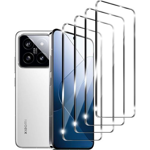 Lot De 4 Protections D'écran En Verre Trempé Pour Xiaomi 14 5g - 0,26 Mm 9h Ultra-Transparent Hd Anti-Rayures Sans Bulles