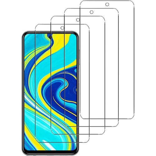 Lot De 4 Verres Trempés Pour Xiaomi Redmi Note 9 Pro/9s/9 Pro Max (6,53 Pouces) - Dureté 9h, Anti-Rayures, Sans Bulles, Pose Facile, Kit De Nettoyage Inclus