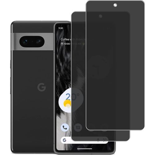 CAUC-[2 pièces] Anti Espion Verre Trempé Protection écran Pour Google Pixel 7 9H Dureté, Anti Rayures, Confidentialité Protecteur d'Écran Verre compatible avec Google Pixel 7